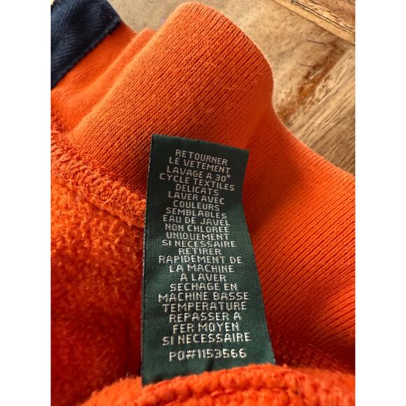 Lauren Ralph Lauren Men's Orange Cotton Blend Full Zip Hoodie Size Large - Picture 5 of 6
